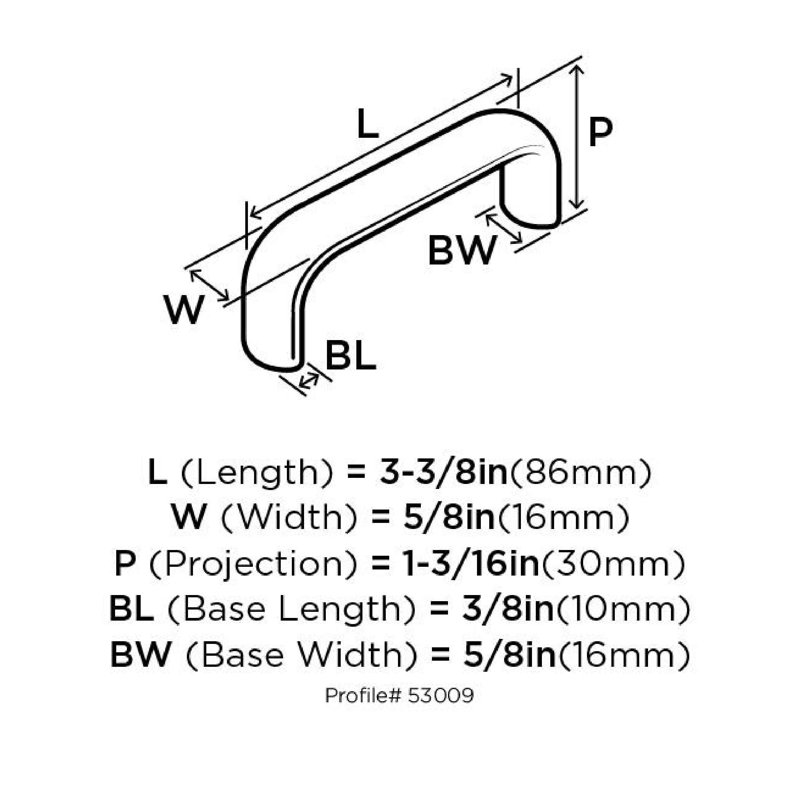 Everyday Heritage 3 inch (76mm) Center-to-Center Satin Nickel Cabinet Pull, Satin Nickel