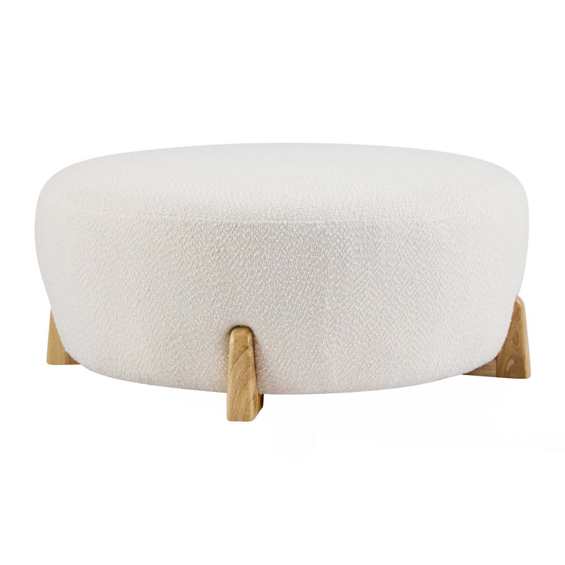 Repose-pieds Modish, Naturel, Blanc