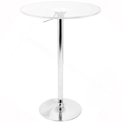 Clear Adjustable Contemporary Bar Table