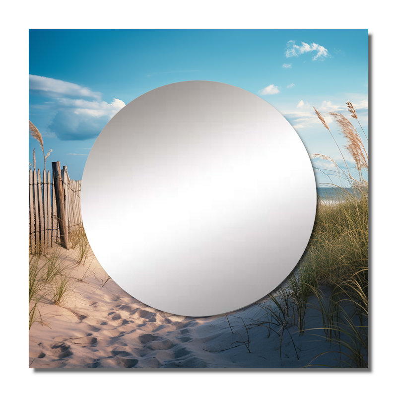 Traskwood - Miroir mural carré pour plage et océan, 23 po x 23 po