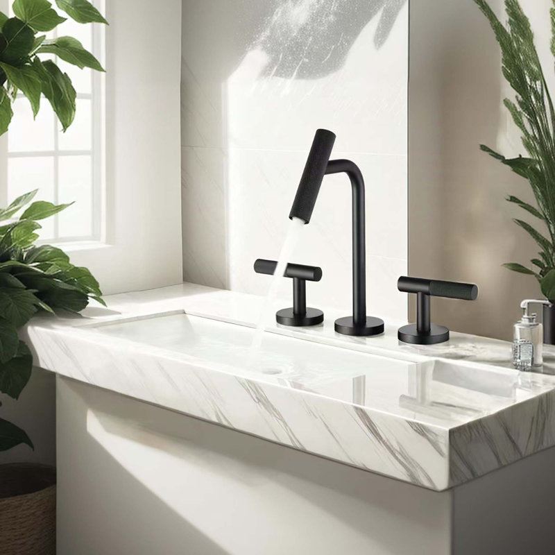 Robinet de lavabo pour salle de bain 3 pièces, 3 poignées, 2 poignées