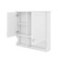 Armoire à pharmacie à miroir de 30 pouces avec tablettes ouvertes, rangement mural avec portes et miroir, tablette réglable-1258897349