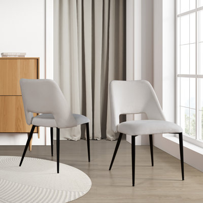 Chaise d'appoint rembourrée en velours Fatou