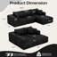 3 Seater Velvet Sofa & Chaise-1242464479