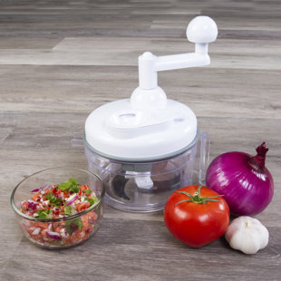Crank Chop Food Chopper and Processor Original - Chop Dice Puree Vegetables  Onions Tomatoes Garlic Meats and Nuts in Just Seconds for Delicious Meals