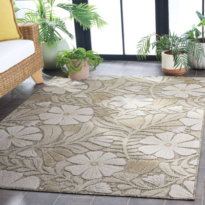 Tapis d'intérieur / extérieur à motif floral Cabana