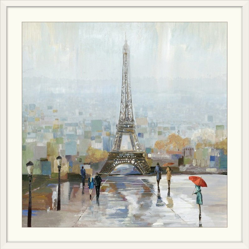 Anjelo " Paris " by Allison Pearce, 20" H x 20" W x 1" D, White Frame