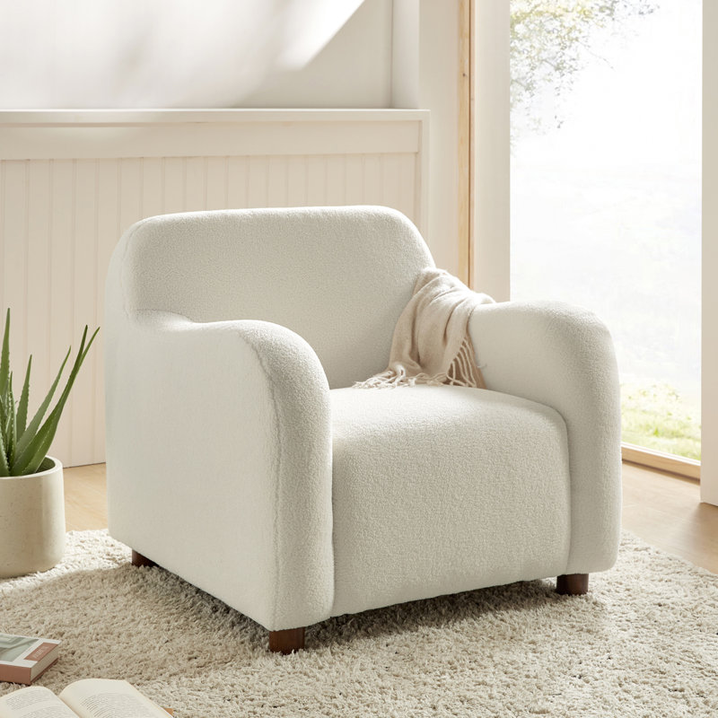 Upholstered Armchair, Ivory