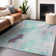 Machine Washable Indoor/Outdoor Xhevrie Teal Rug