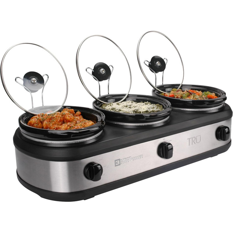 Buffet Server, Three 2-1/2-Quart Removable Inserts