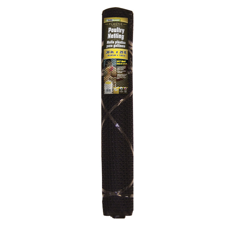 Clôture pour poulets H 3 pi x l 25 pi, Noir