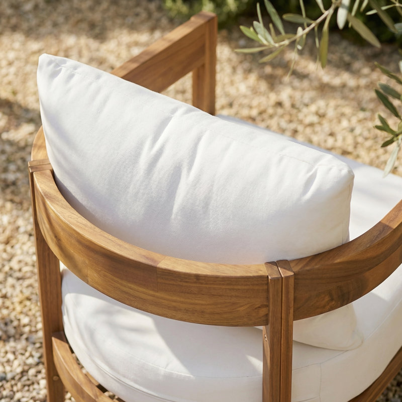 Lorene Patio Chair with Cushions, Beige