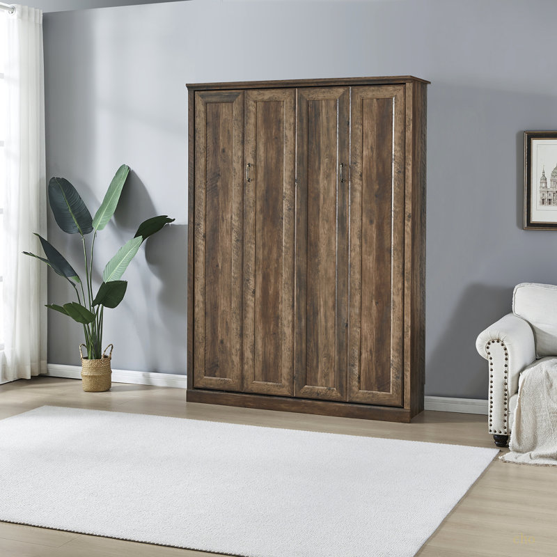Armoire murale escamotable Murphy, Double, Brun