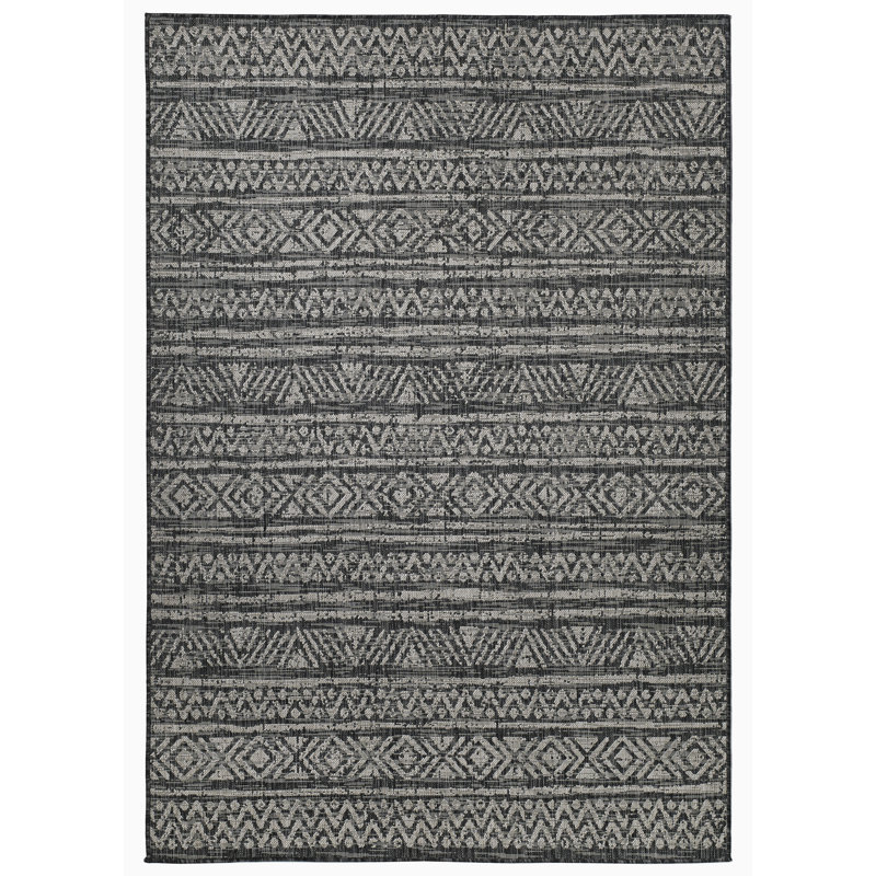 Jinita Striped Indoor / Outdoor Rug, Rectangle 2'7" x 4'11"
