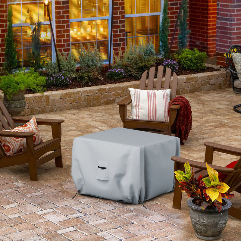 Fire Pit Cover, 30.5cm H x 76.2cm W x 76.2cm D, Grey