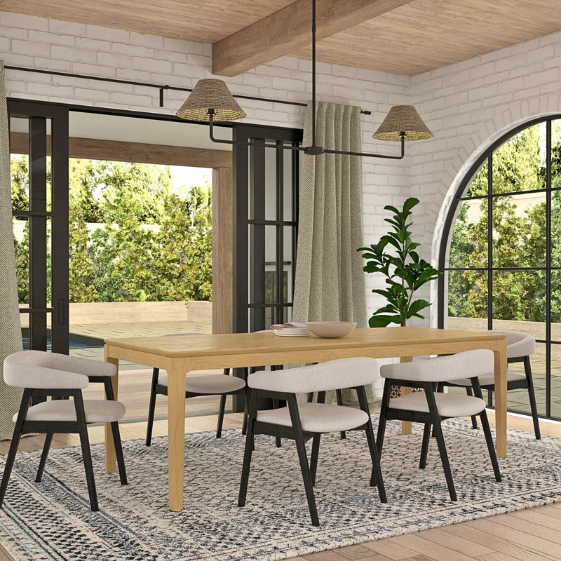 Rise Extendable Dining Table (72"-90"), Light Oak