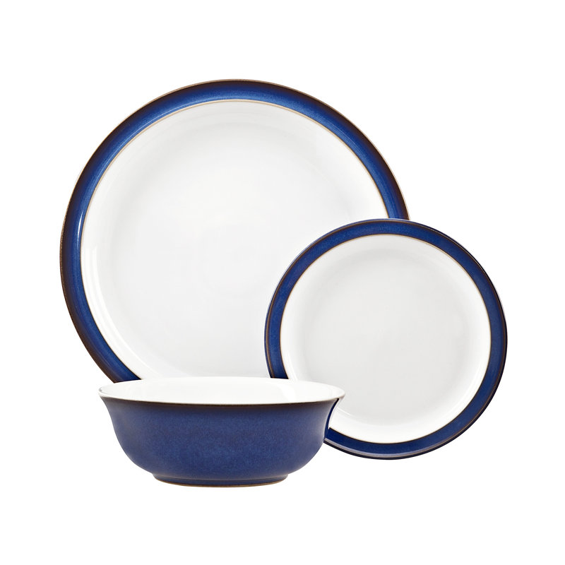 Denby Imperial Blue 12 Piece Dinnerware Set, Service for 4