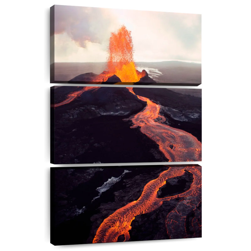 Éclosion du volcan Alvord Kilauea, H 20 po x l 32 po