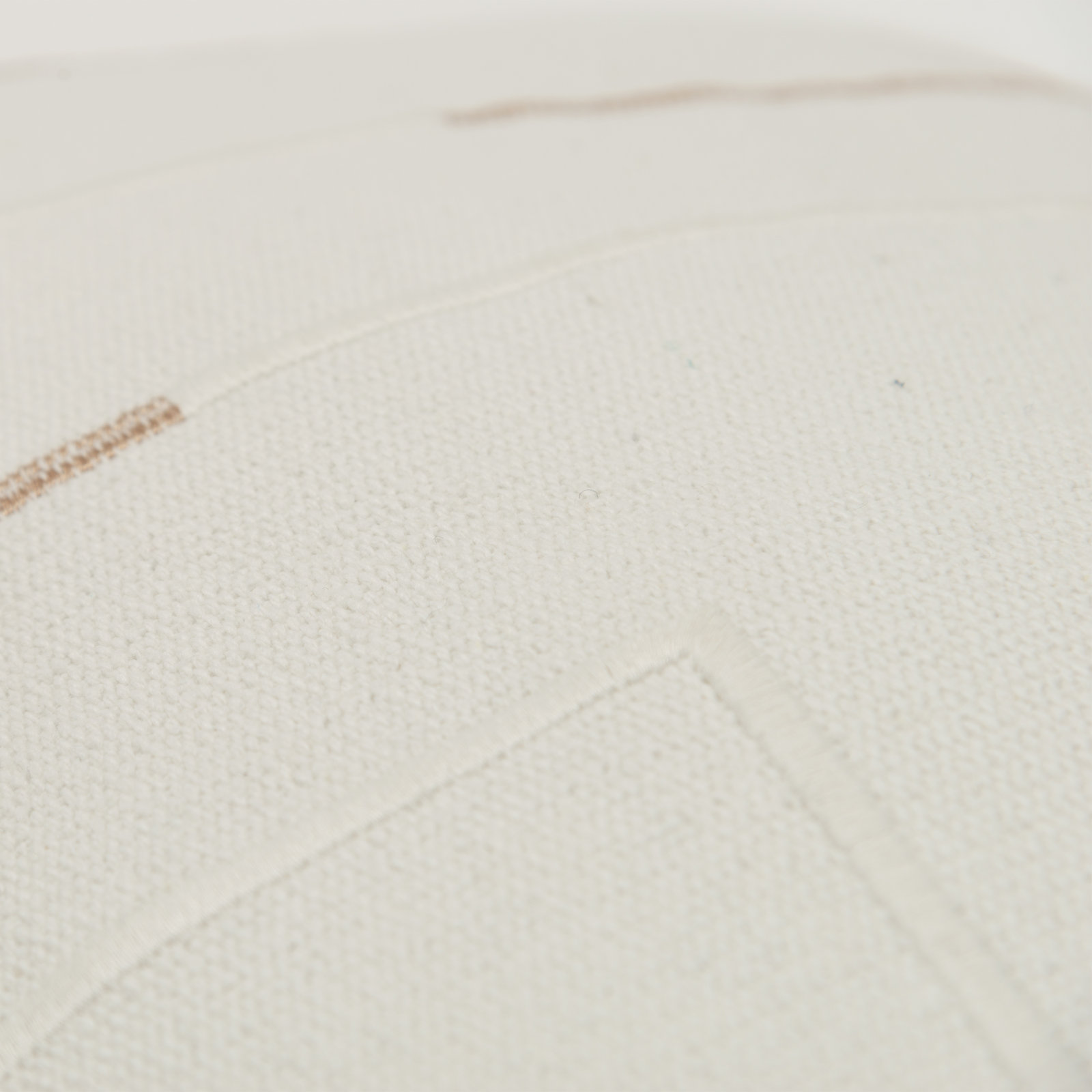Odile Geometric Cotton Lumbar Throw Pillow, Ivory/Gold