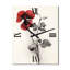 Red Dreamer II - Horloge murale florale surdimensionnée-2124689922
