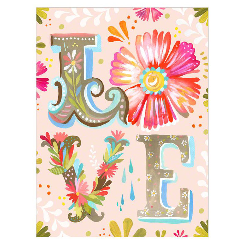 Art floral sur toile Katie Daisy