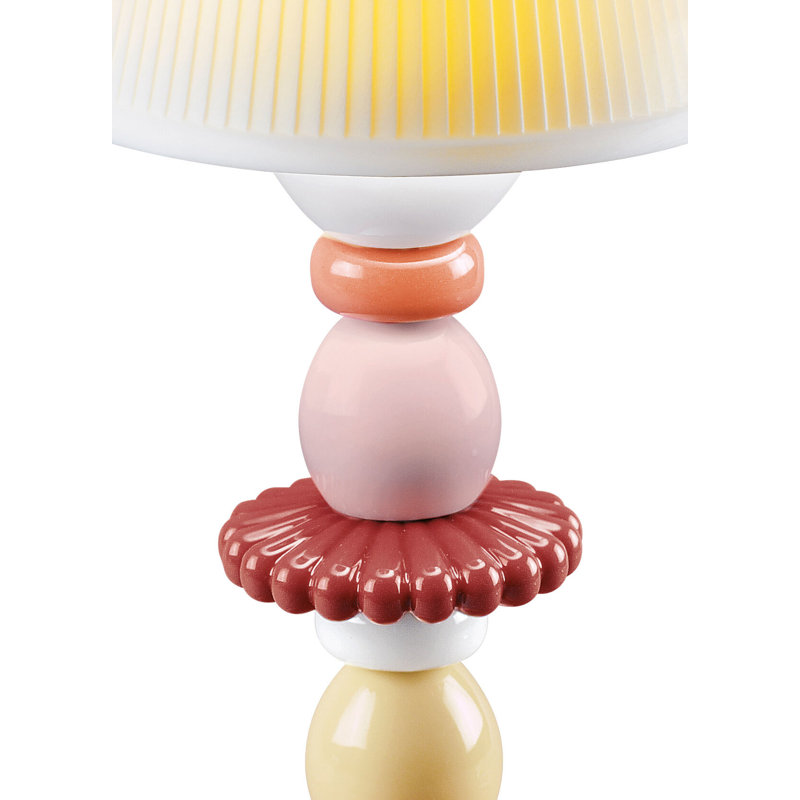 Lotus Firefly 11" Table Lamp, Coral