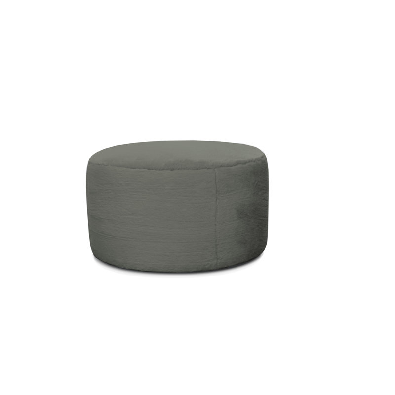 72cm Wide Circle Pouffe Ottoman, Grey