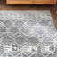 Tapis gris antidérapant à motif géométrique marocain-1827020955