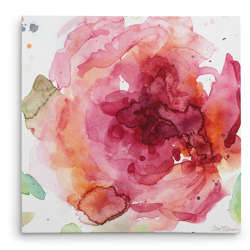 « bold rosé ii »-impression sur toile tendue, H 40 po x l 40 po x P 1,5 po