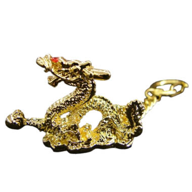 Bejeweled Dragon Amulet Key Chain Feng Shui Import