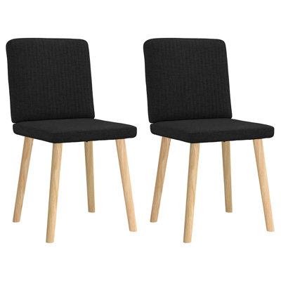  Ensemble de 2 chaises de salle à manger noires