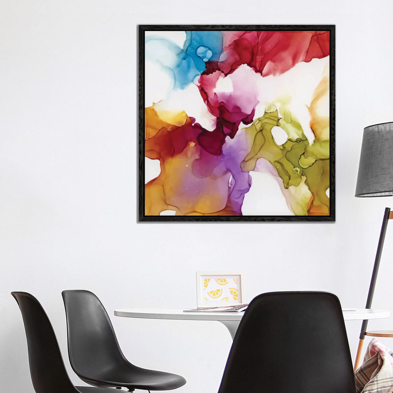 Spectrum Colors I by Carol Robinson - Painting on Canvas, Black Framed, 66.04 cm H x 66.04 cm W x 3.175 cm D