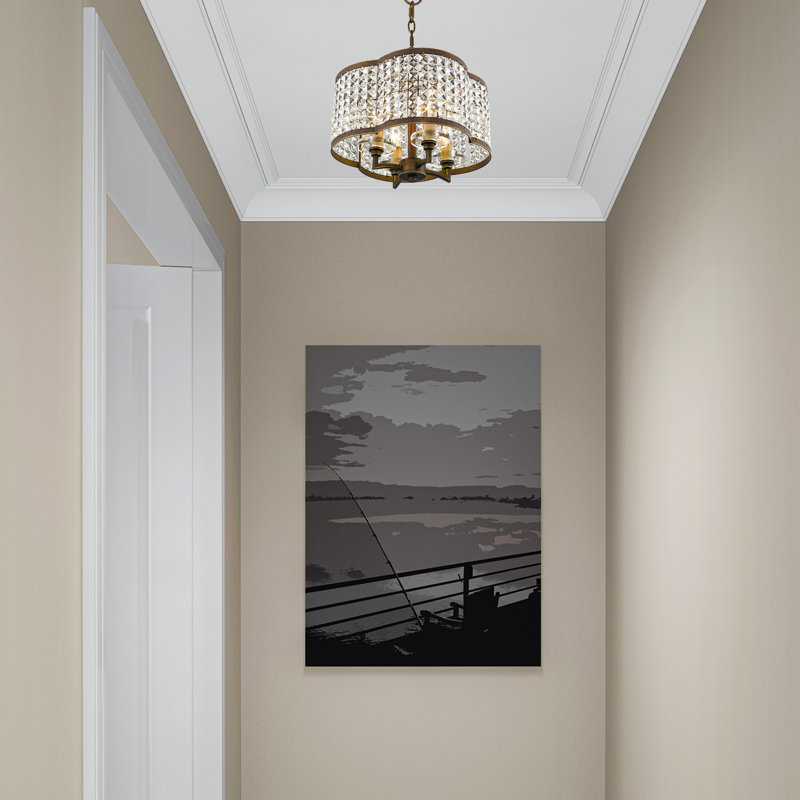 Belisle 4 - Light Unique/Statement Pendant, Palacial Bronze