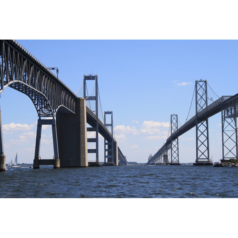 Chesapeake Bay Bridge par Coastalpics - Photographie sur toile tendue, L 30 po x H 20 po