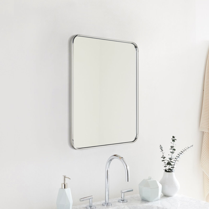 Miroir de salle de bain Aria, Chrome chrome, 36 po x 24 po