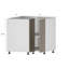 Armoire de cuisine à assise rapide 36 po. Style moderne à assemblage rapide, marine marine et gris nordique-40597418