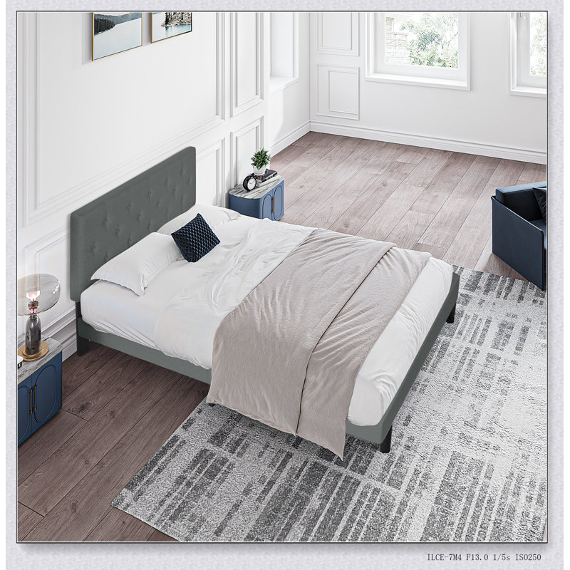 Lit simple gris foncé