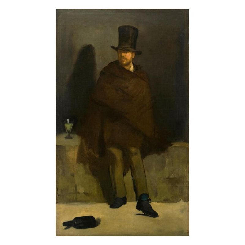 «The Absinthe Drinker» par Edward Manet - Estampe numérique, H 28 po x l 22 po