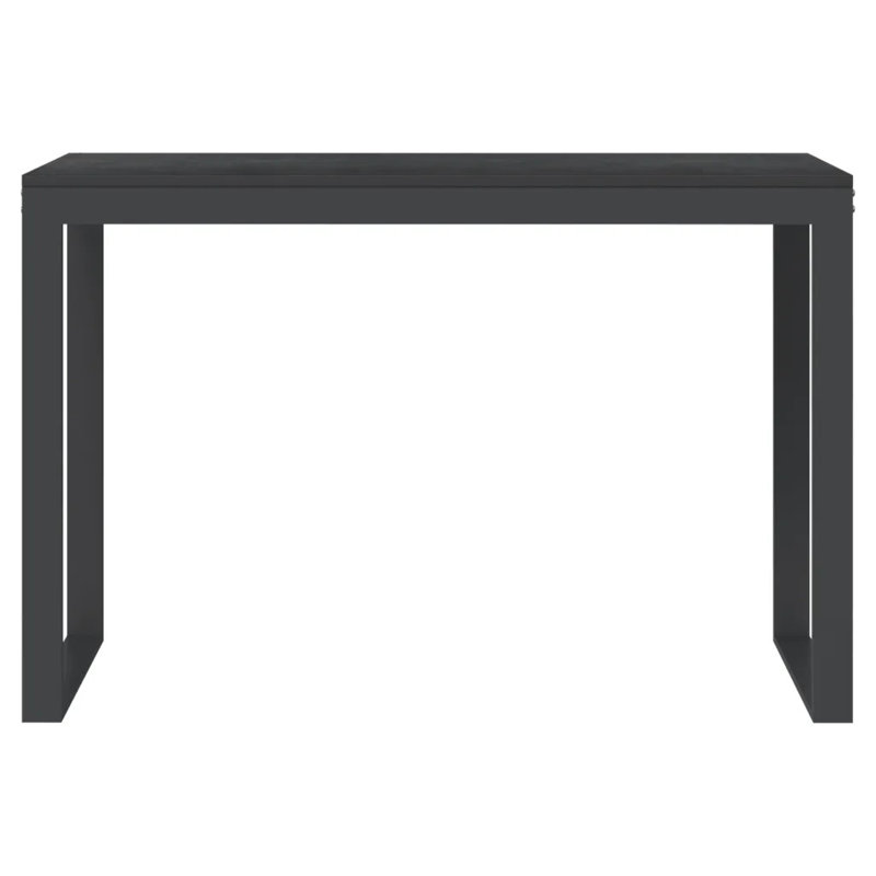 Abdalmalak Solid Wood Top Writing Desk, Black