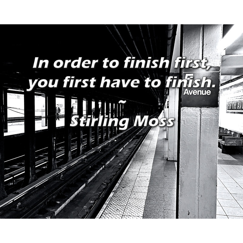 Toile tendue Astoria Grand Gallery par Stirling Moss: «Pour finir, il faut d'abord, H 17 po x l 24 po