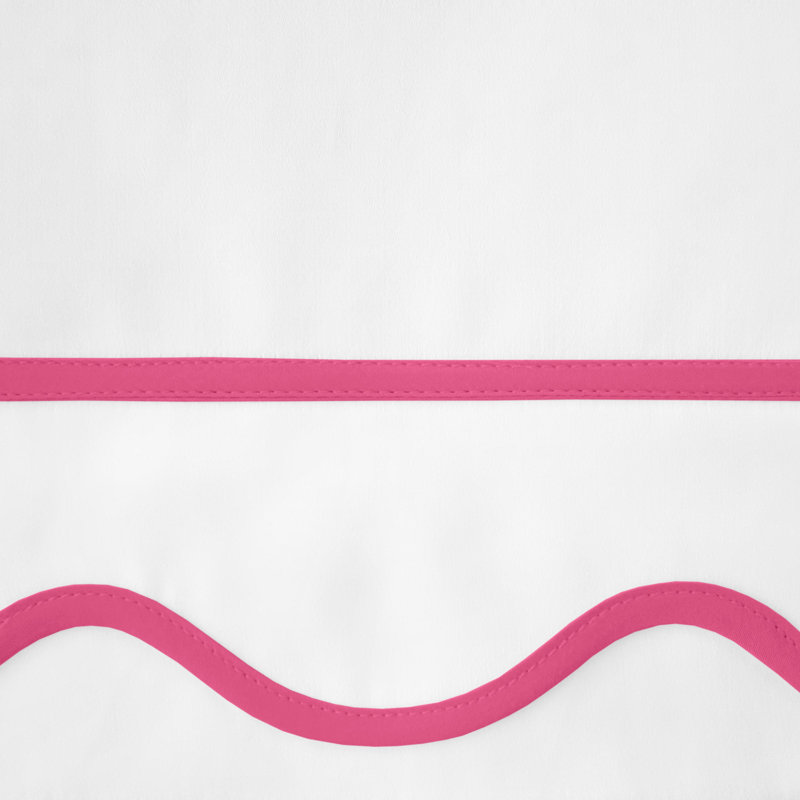 Amalfi Sham, White/Bri Pink, Euro