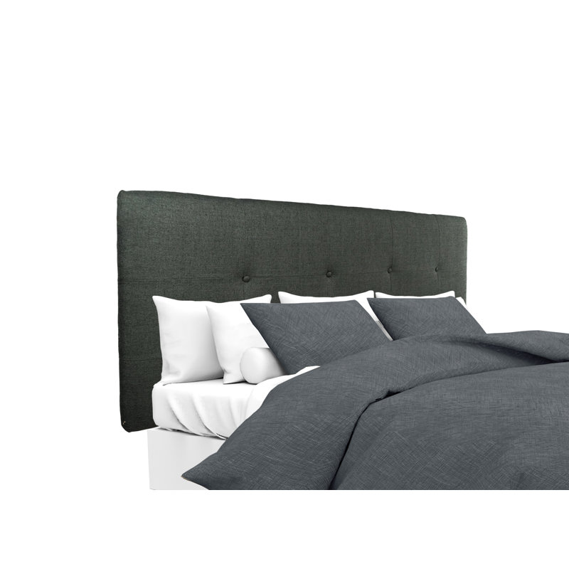 Tête de lit tapissier Hadassah, Très grand californien, Anthracite