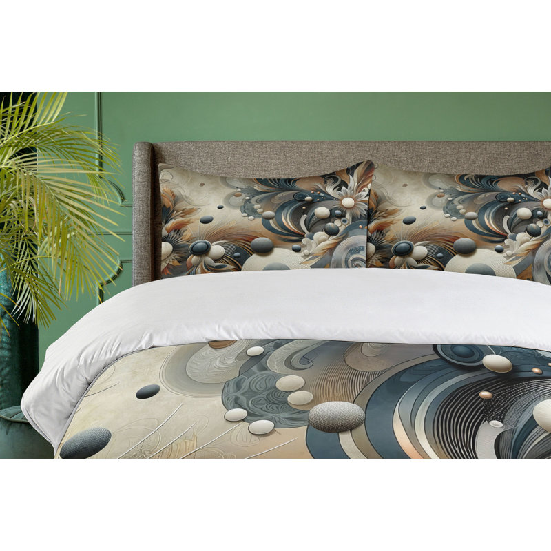 Abstract Duvet Cover, King Duvet Cover + 2 Standard Shams