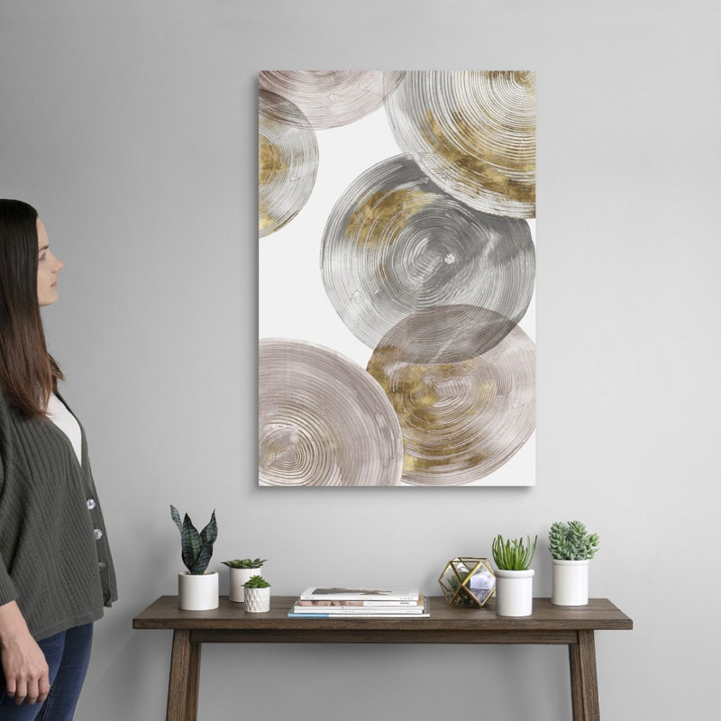 Reproduction d’art sur toile spirales, Toile tendue, H 36 po x l 24 po x P 1,25 po