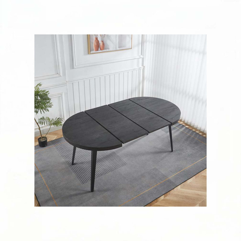 Table de salle à manger extensible, Noir