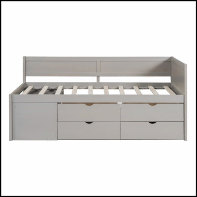 Daybed with Drawers and Shelves, Perfect for Space-Saving Storage and Stylish Home Decor in Any Room