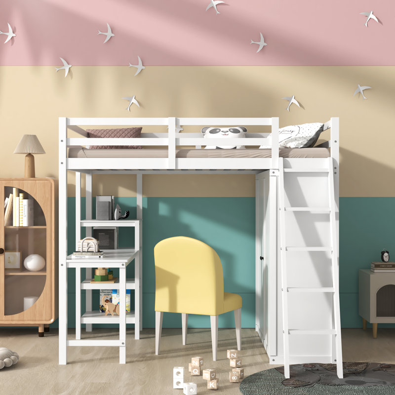 Lit mezzanine double Jamarre Kids, Blanc