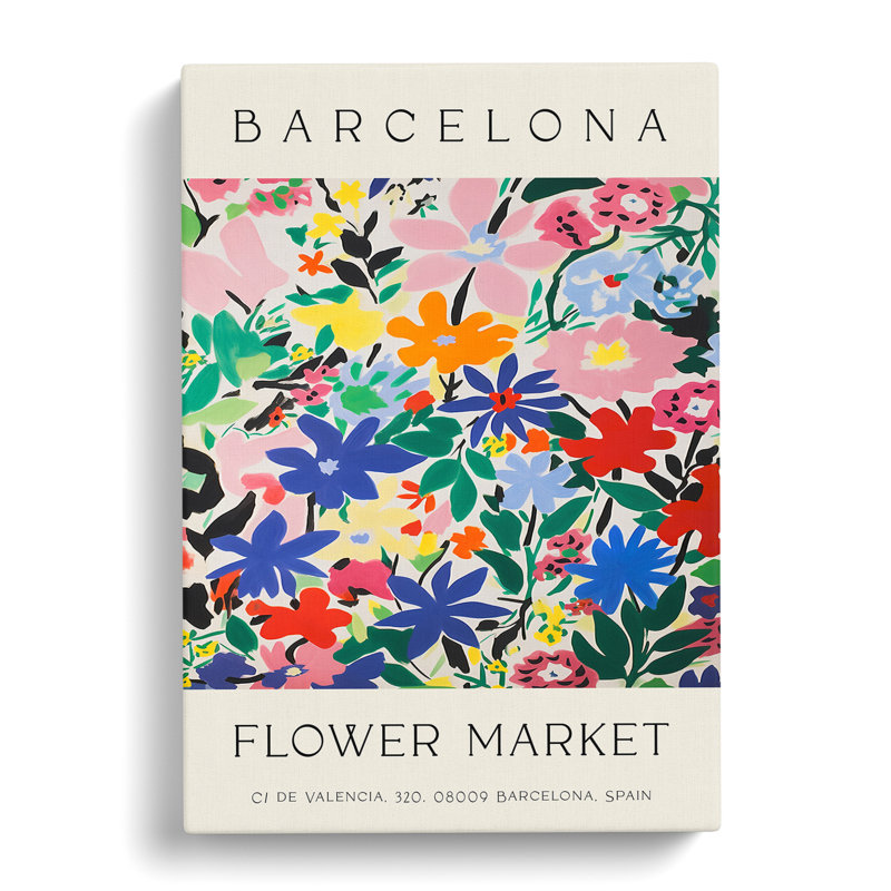 Flower Market Exhibition Barcelona No.6 - Wrapped Canvas, 91cm H x 60cm W x 3cm D