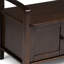 Banc de rangement en bois massif Warm Shaker de 44 po de largeur et armoire de rangement moyenne de 39 po de largeur brun tabac-120141162