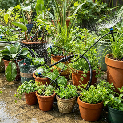 98 Ft Garden Watering Drip Irrigation System